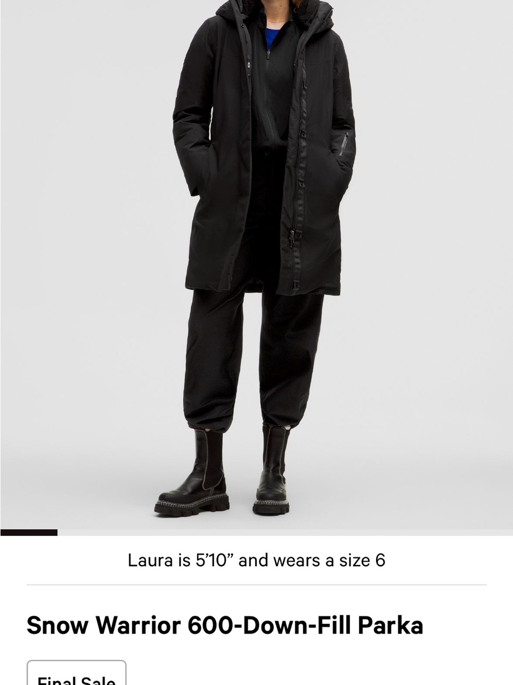 lululemon athletica Black Long Insulated Parka